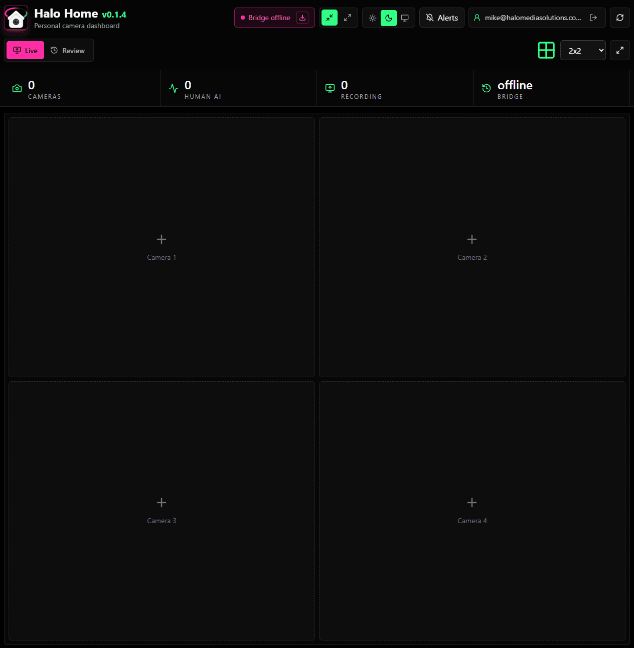 Halo Home dashboard preview